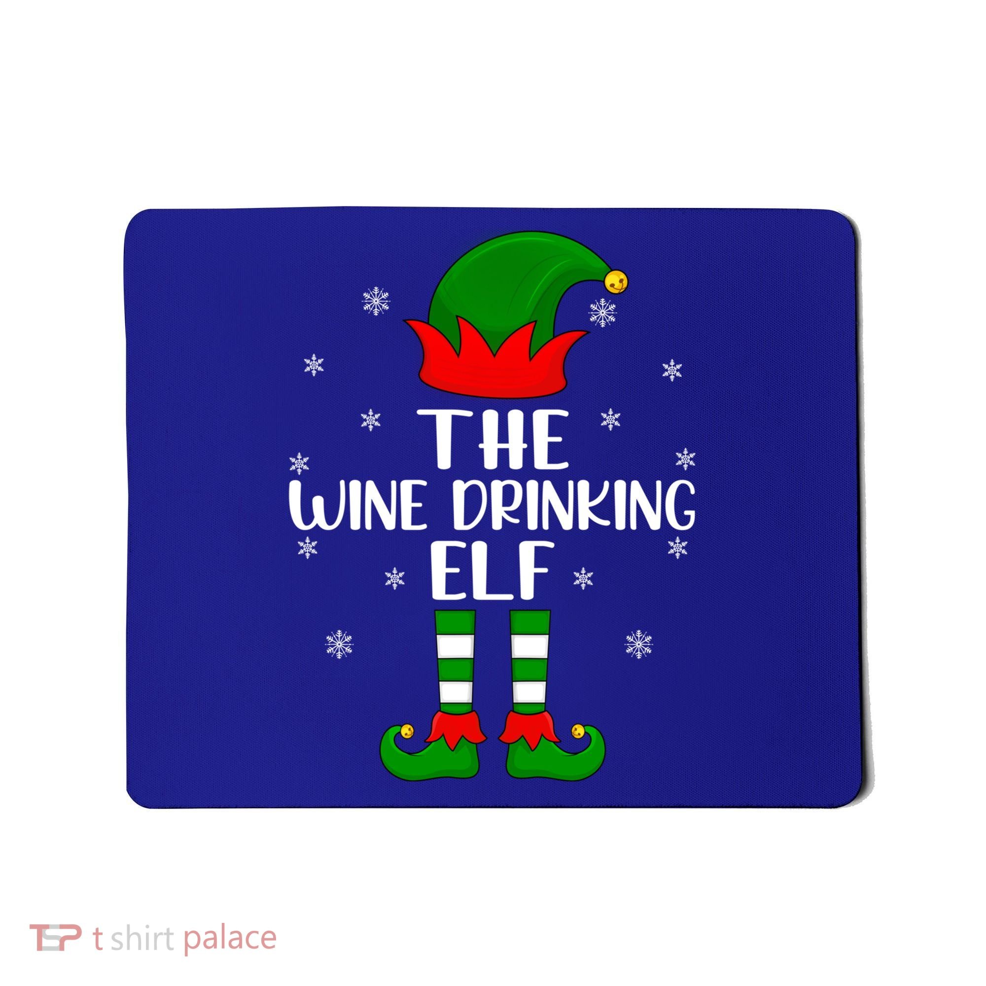 The Wine Ing Elf Christmas Party Matching Family Xmas Gift Mousepad
