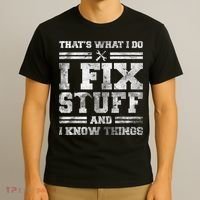 That's What I Do I Fix Stuff And I Know Things Funny Saying T-Shirt thumb 3