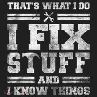 That's What I Do I Fix Stuff And I Know Things Funny Saying Beanie thumb 2