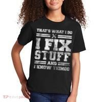 That's What I Do I Fix Stuff And I Know Things Funny Saying Kids T-Shirt thumb 2