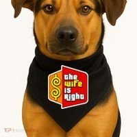 The Wife Is Right USA-Made Doggie Bandana thumb 1