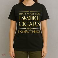 That's What I Do I Smoke Cigars And I Know Things T-Shirt thumb 4