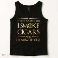 That's What I Do I Smoke Cigars And I Know Things Tank Top thumb 2