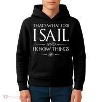 That's What I Do I Sail Sailboat Boating Captain Sailing Kids Hoodie thumb 4