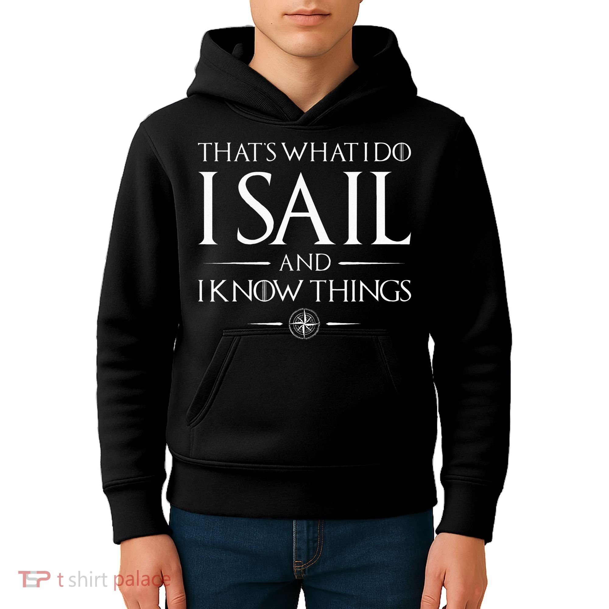 That's What I Do I Sail Sailboat Boating Captain Sailing Kids Hoodie