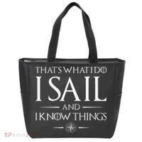 That's What I Do I Sail Sailboat Boating Captain Sailing Tote Bag thumb 0