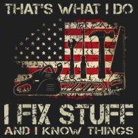 That's What I Do I Fix Stuff And I Know Things American Flag Tumbler thumb 3