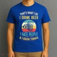 That's What I Do I Beer I Hate People And I Know Thing Gift T-Shirt thumb 3
