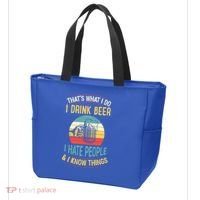 That's What I Do I Beer I Hate People And I Know Thing Gift Tote Bag thumb 3