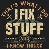 That's What I Do I Fix Stuff And I Know Things Funny Sayin Golf Towel thumb 3