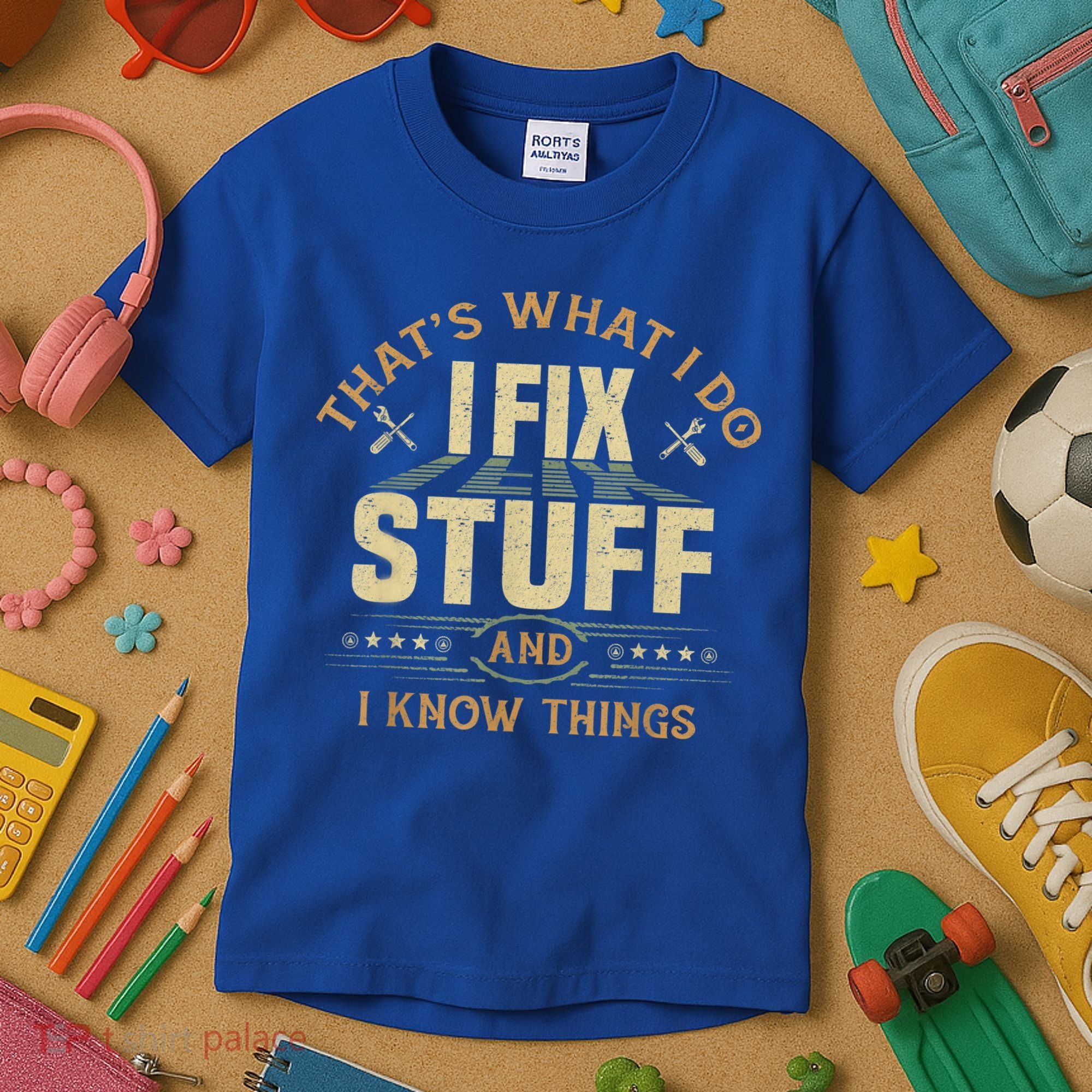 That's What I Do I Fix Stuff And I Know Things Funny Sayin Kids T-Shirt