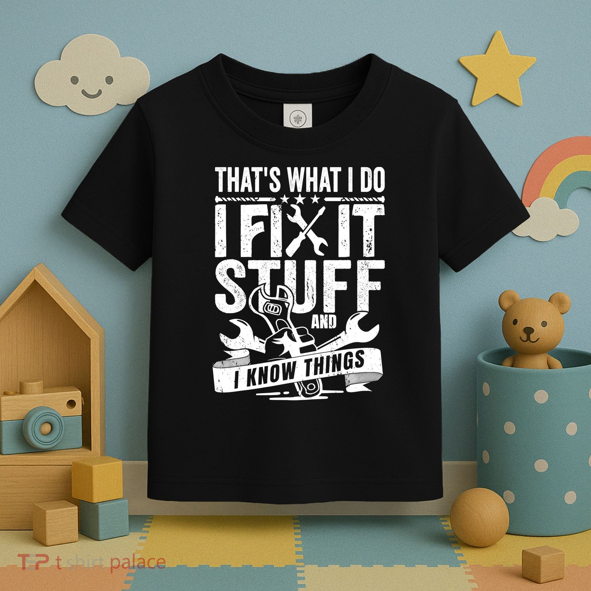 That's What I Do I Fix Stuff And I Know Things Toddler T-Shirt