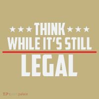 Think While It's Still Legal Anti Woke Anti Censorship Kids T-Shirt thumb 2
