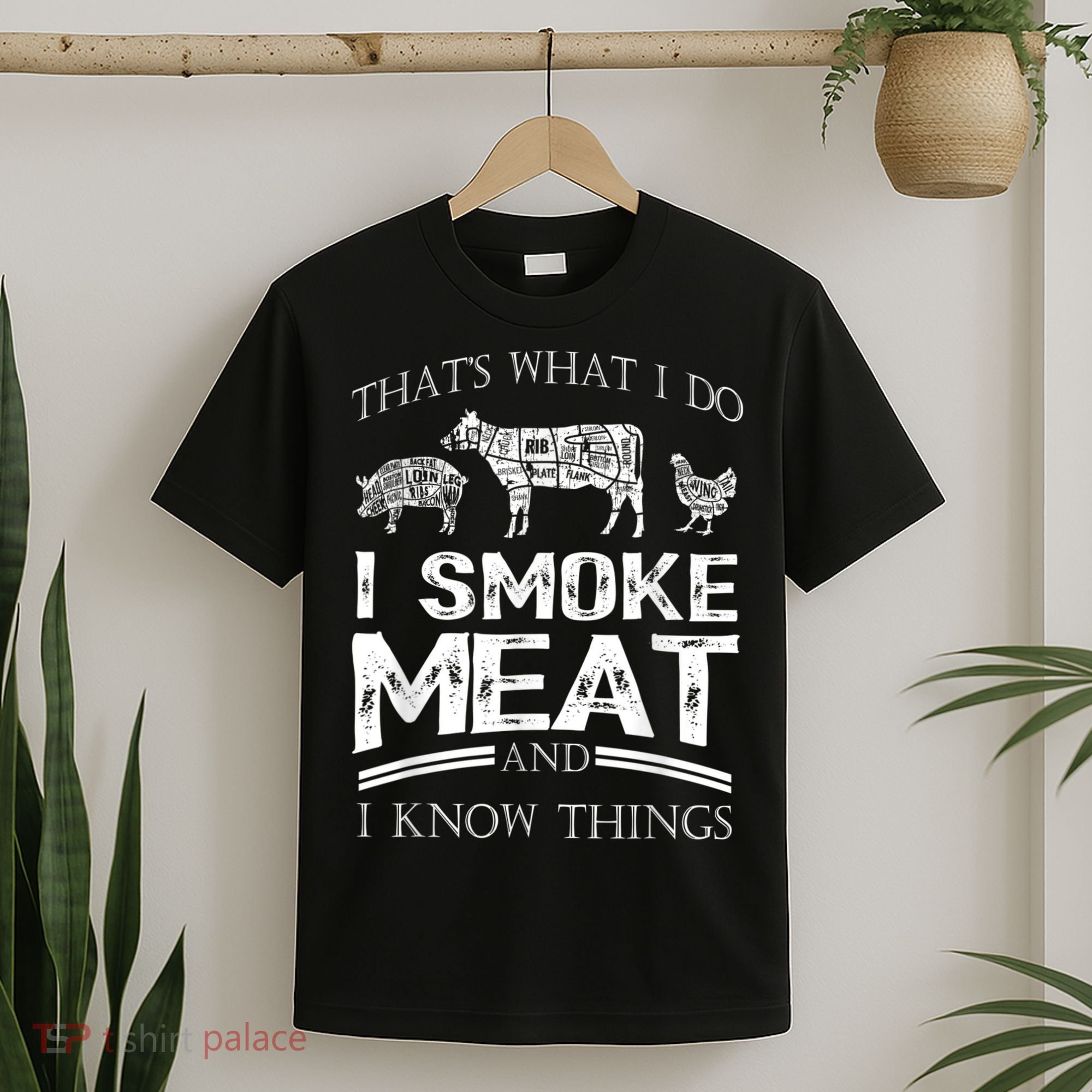That's What I Do I Smoke Meat I Know Things Funny Smoker BBQ T-Shirt