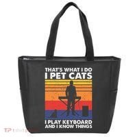 ThatS What I Do I Pet Cats I Play Keyboard & I Know Things Tote Bag thumb 0