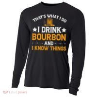 That's What I Do I Drink Bourbon And I Know Things Cooling Performance Long Sleeve Crew thumb 0