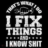 Thats What I Do I Fix Things And I Know Shit Funny Saying Women's Hoodie thumb 2