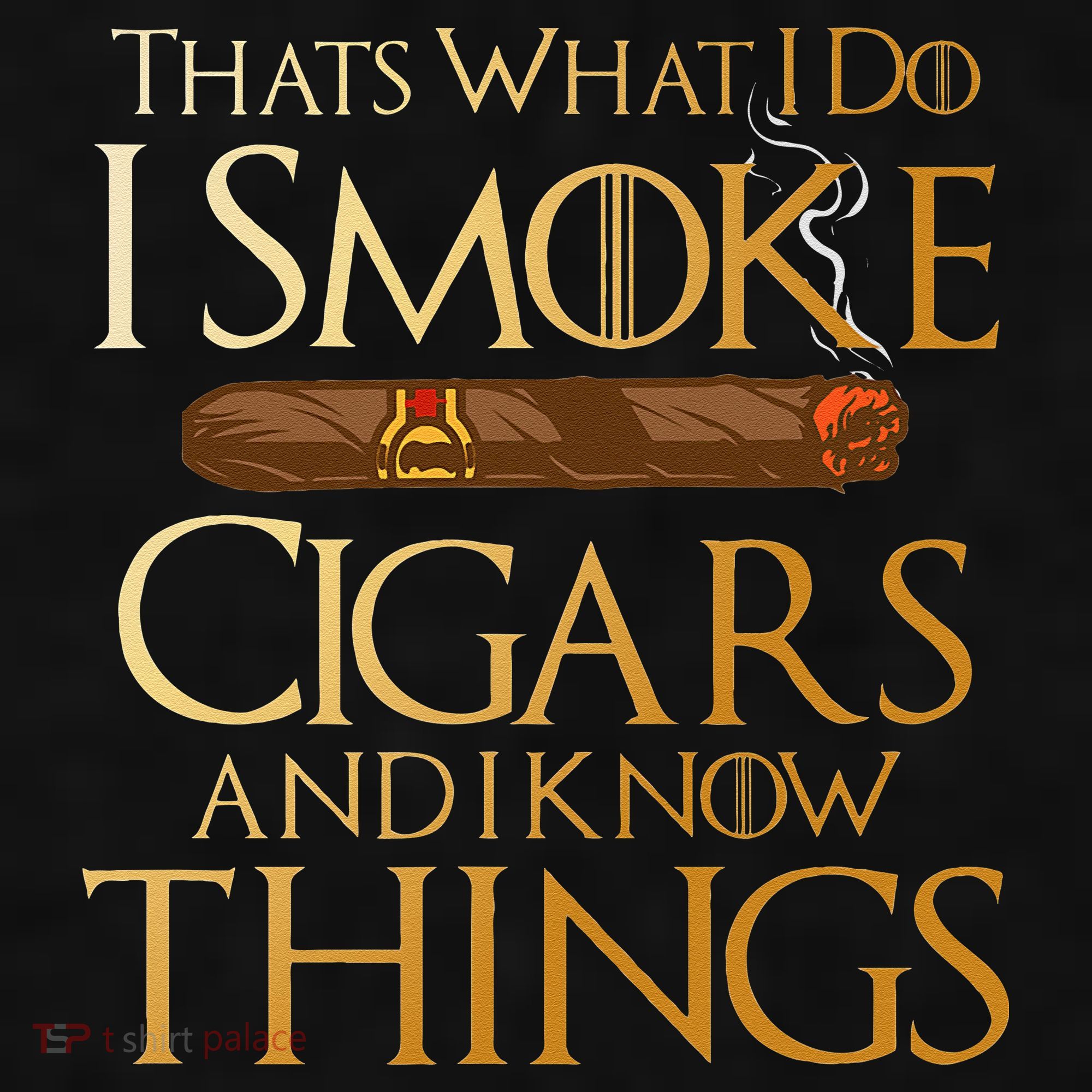 Thats What I Do I Smoke Cigars And I Know Things Smoker Ladies PosiCharge Tri-Blend Wicking Tank