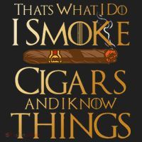 Thats What I Do I Smoke Cigars And I Know Things Smoker Beanie thumb 2