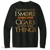 Thats What I Do I Smoke Cigars And I Know Things Smoker V.I.T. Fleece Crew Sweatshirt thumb 0