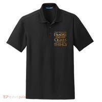 Thats What I Do I Smoke Cigars And I Know Things Smoker Dry Zone Grid Polo thumb 0