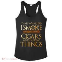 Thats What I Do I Smoke Cigars And I Know Things Smoker Ladies PosiCharge Competitor Racerback Tank thumb 0