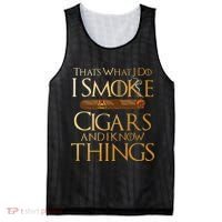 Thats What I Do I Smoke Cigars And I Know Things Smoker Mesh Reversible Basketball Jersey Tank thumb 0