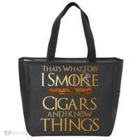 Thats What I Do I Smoke Cigars And I Know Things Smoker Tote Bag thumb 0