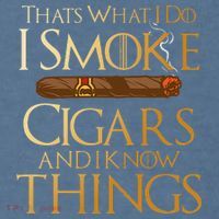 Thats What I Do I Smoke Cigars And I Know Things Smoker Garment-Dyed Sweatshirt thumb 2