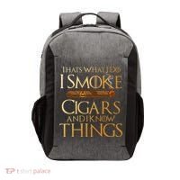 Thats What I Do I Smoke Cigars And I Know Things Smoker Vector Backpack thumb 0