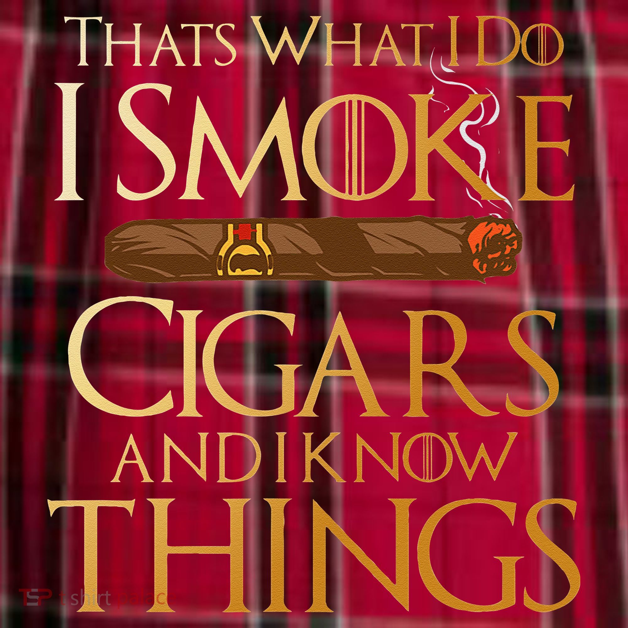 Thats What I Do I Smoke Cigars And I Know Things Smoker Men's Flannel Plaid Pajama Pants