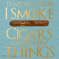 Thats What I Do I Smoke Cigars And I Know Things Smoker Sueded Cloud Jersey T-Shirt thumb 2
