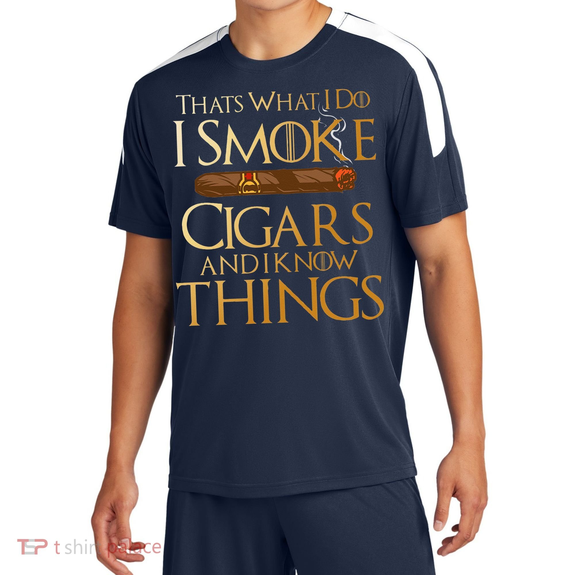 Thats What I Do I Smoke Cigars And I Know Things Smoker Sport-Tek Competitor United Soccer Jersey