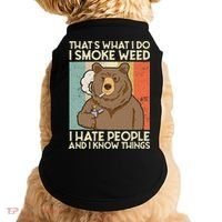 Thats What I Do I Smoke Weed I Hate People And I Know 420 Doggie Tank thumb 0