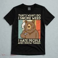 Thats What I Do I Smoke Weed I Hate People And I Know 420 T-Shirt thumb 5