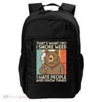 Thats What I Do I Smoke Weed I Hate People And I Know 420 Backpack thumb 0