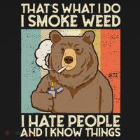 Thats What I Do I Smoke Weed I Hate People And I Know 420 Women's Hoodie thumb 2