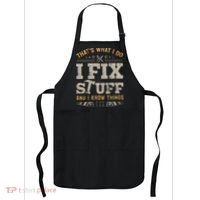 Thats What I Do I Fix Stuff And I Know Things Funny Saying Apron thumb 0