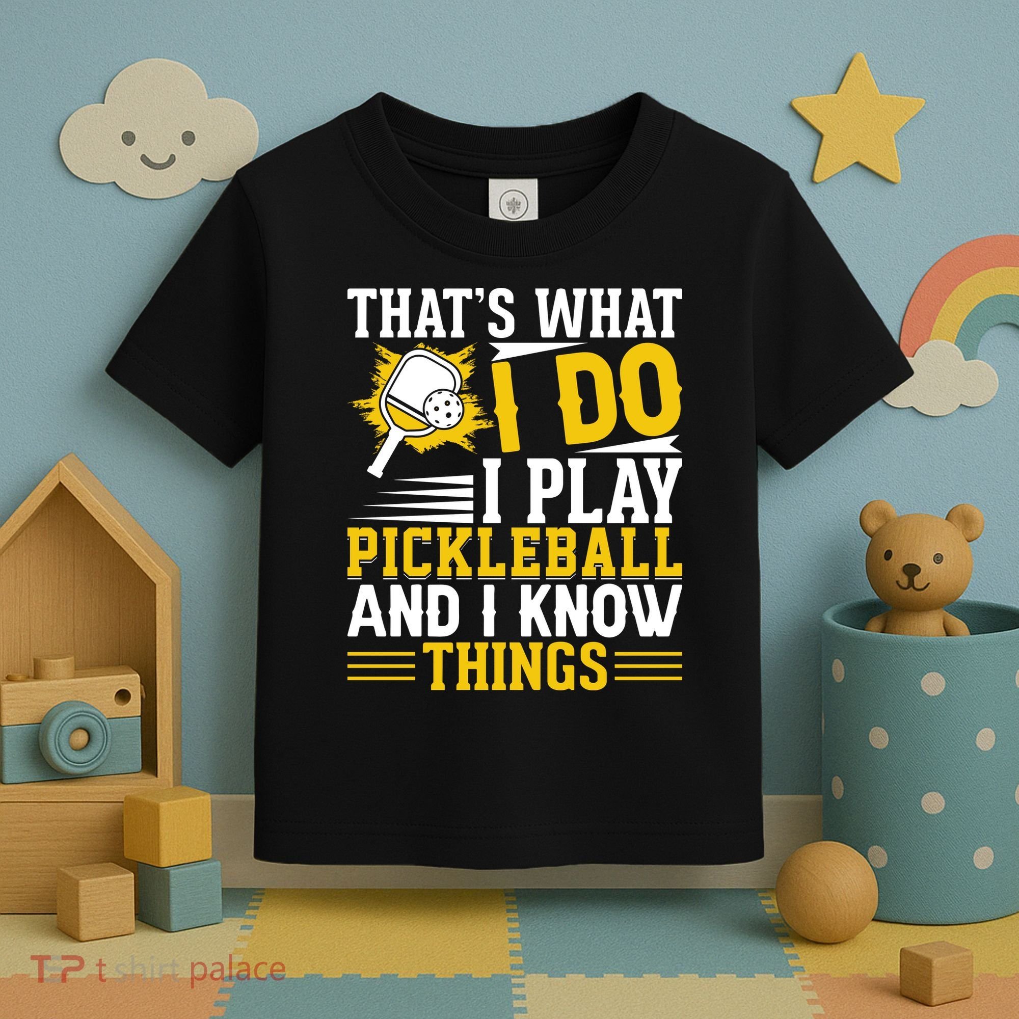 That's What I Do I Play Pickleball And I Know Things Toddler T-Shirt