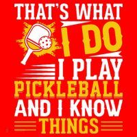 That's What I Do I Play Pickleball And I Know Things Santa Hat thumb 1