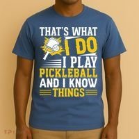 That's What I Do I Play Pickleball And I Know Things T-Shirt thumb 3
