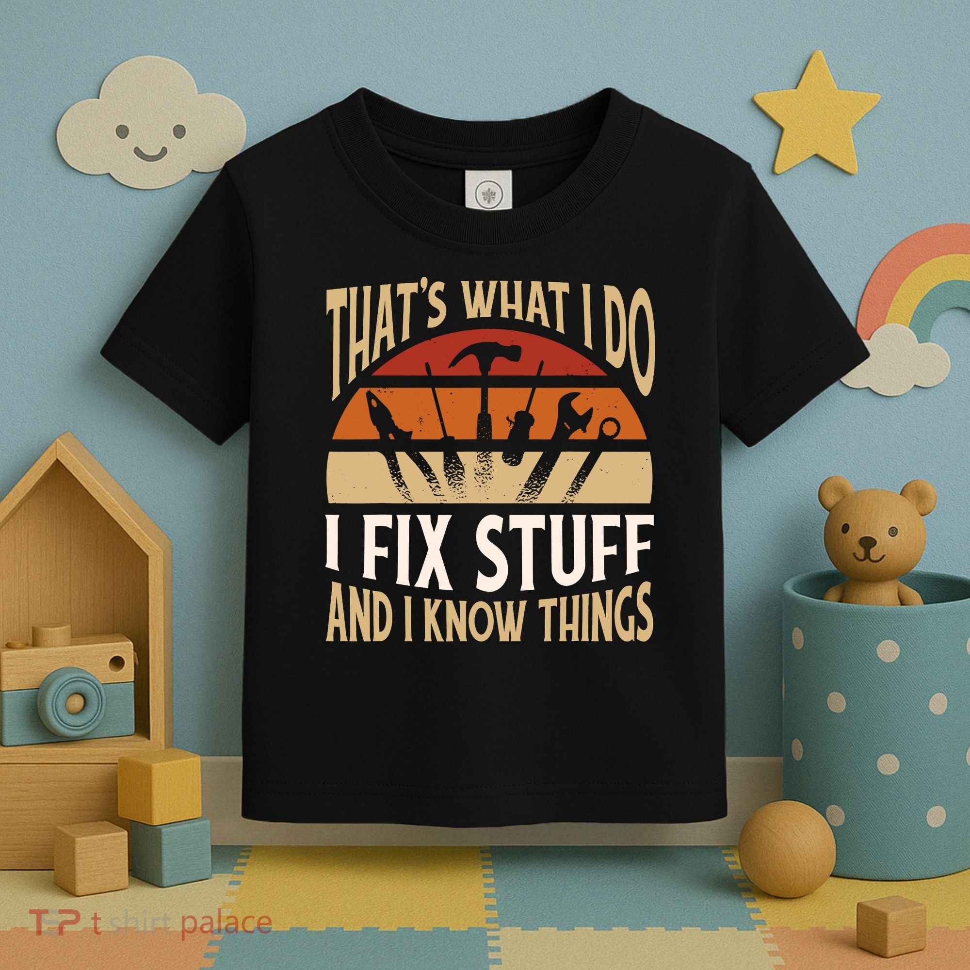 That's What I Do I Fix Stuff And I Know Things Funny Saying Toddler T-Shirt