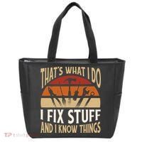 That's What I Do I Fix Stuff And I Know Things Funny Saying Tote Bag thumb 0