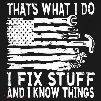 That's What I Do I Fix Stuff And I Know Things Funny Baby Long Sleeve Bodysuit