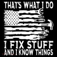 That's What I Do I Fix Stuff And I Know Things Funny Women's Tank Top thumb 5