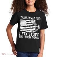 That's What I Do I Fix Stuff And I Know Things Funny Kids T-Shirt thumb 2