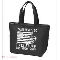 That's What I Do I Fix Stuff And I Know Things Funny Tote Bag thumb 3