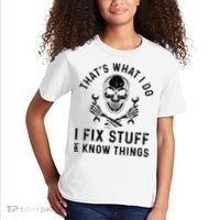 That's What I Do I Fix Stuff and I Know Things Mechanic   Kids T-Shirt thumb 2