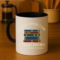 That's What I Do I Read Books And I Know Things Reading Coffee Mug thumb 4