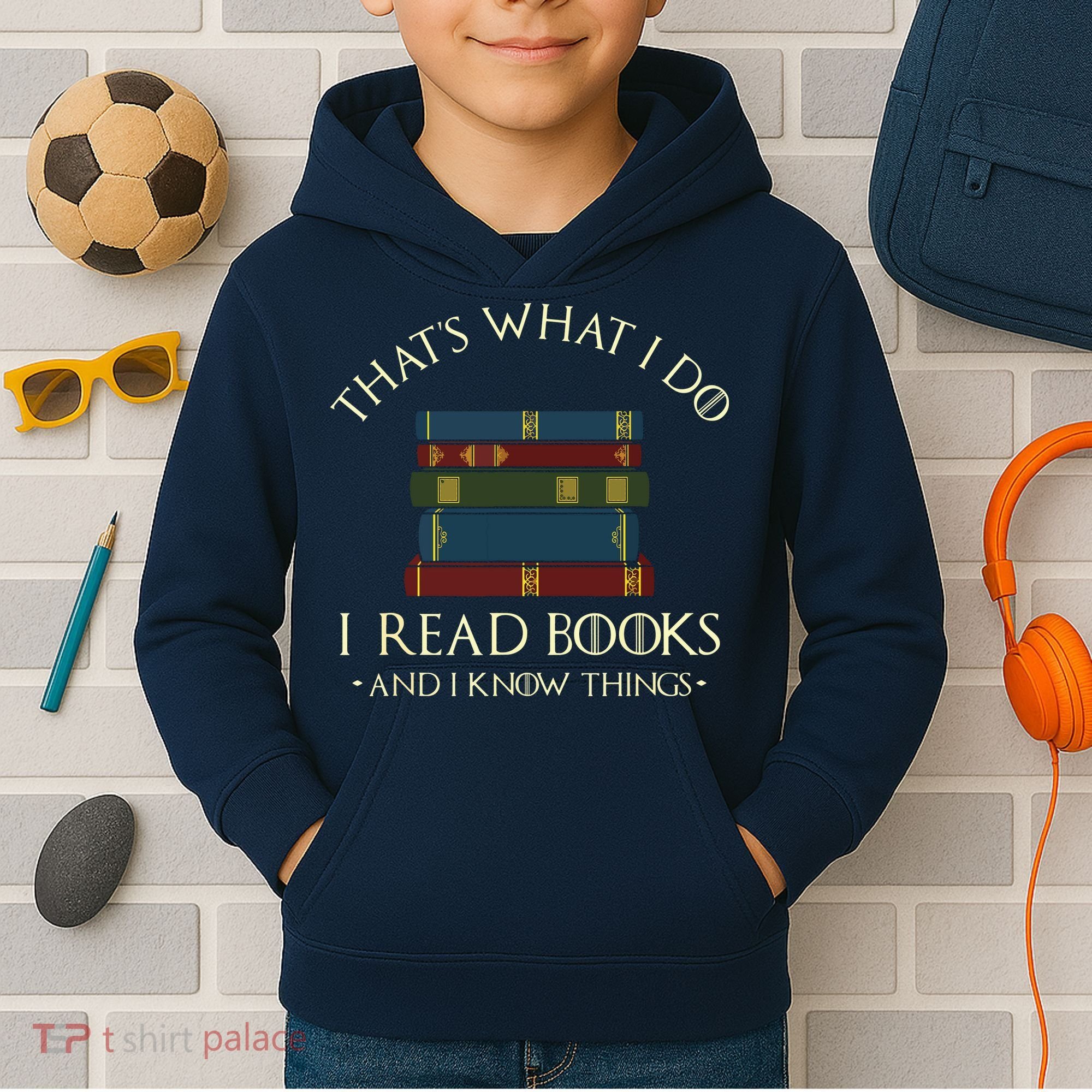 That's What I Do I Read Books And I Know Things Reading Kids Hoodie